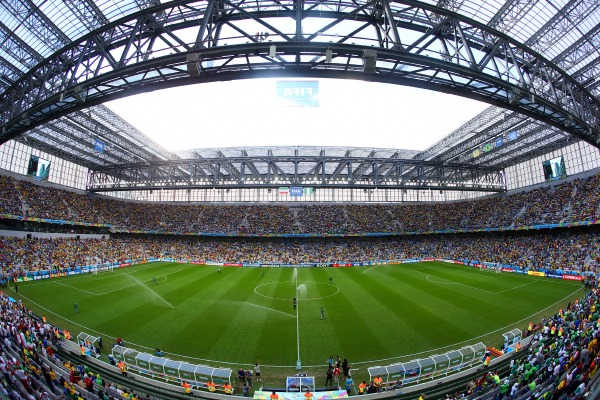 There were no lush pitches like this in El Salvador. (Jamie Squire/Getty Images)